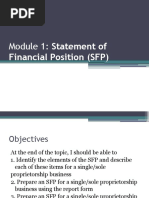 Module 1: Statement Of: Financial Position (SFP)