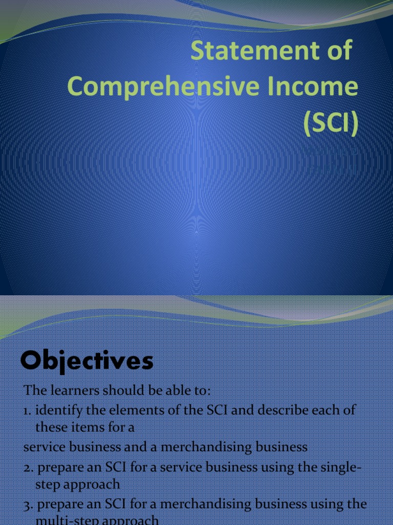 Statement of Comprehensive Income (SCI) : Fabm Ii | PDF | Cost Of Goods ...