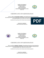 Certificate of Participation: Salvacion S. Borjal