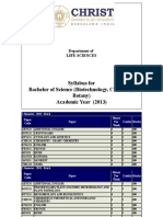 Syllabus For Bachelor of Science (Biotechnology, Chemistry, Botany) Academic Year (2013)
