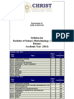 Bachelor of Science (Biotechnology, Chemistry, Botany) Syllabus