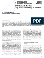 Górnicz, Kulczyk - Application of CFD Methods for the Assessment of Ship Manoeuvrability in Shallow Water