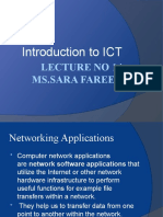 Introduction To ICT: Lecture No 14 Ms - Sara Fareed