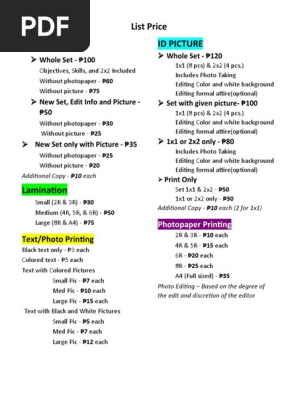 List Price