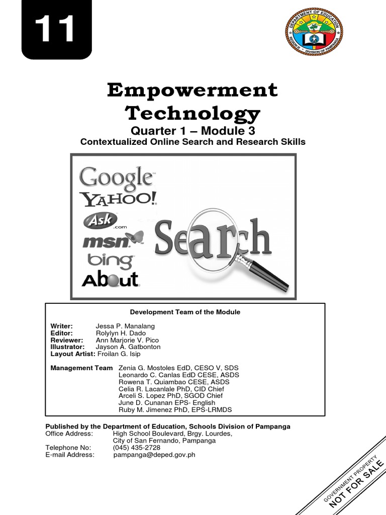 EmpTech - Q1 - Mod3Contextualized Online Search and Research Skills ...