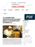 “IL SIGNIFICATO TEOLOGICO DELL’ICONA” PARLA IL METROPOLITA HILARION (1) |I sentieri dell'icona