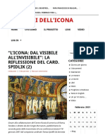 "L'ICONA DAL VISIBILE ALL'INVISIBILE" LA RIFLESSIONE DEL CARD. SPIDLIK (2) - I Sentieri Dell'icona