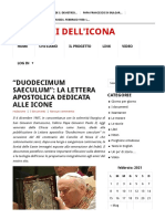 “Duodecimum Saeculum” La Lettera Apostolica Dedicata Alle Icone |i Sentieri Dell'Icona
