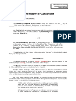 Procurement Service Memorandum of Agreement
