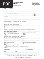 Application For Assessment of Foreign Qualifications: 1. Person Al Details