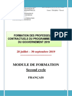 Modules Formation Contractuels 2019_FranЗais 2nd Cycle