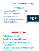 Final HOW DO THE LEADERS INFLUENCE THE YOUTH