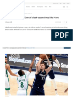 NBA Roundup: Luka Doncic's Last-Second Trey Lifts Mavs