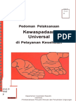 Pedoman Pelaksanaan Kewaspadaan Universal Di Pelayanan Kesehatan 1