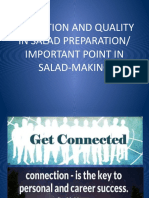 SANITATION AND QUALITY IN SALAD PREPARATION (Salad 4)