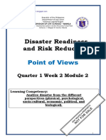 Disaster Readiness and Risk Reduction: Point of Views