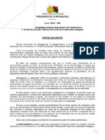 Loi N° 2016 - 038 Modifiant Et Complétant Certaines Dispositions de L'ordonnance N° 60-064 Du 22 Juillet 1960 Portant Code de La Nationalité Malagasy