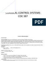 Classical Control Systems COE 387