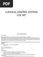 Classical Control Systems COE 387