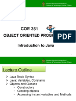 Object Oriented Programming: Introduction To Java: Kwame Nkrumah University of