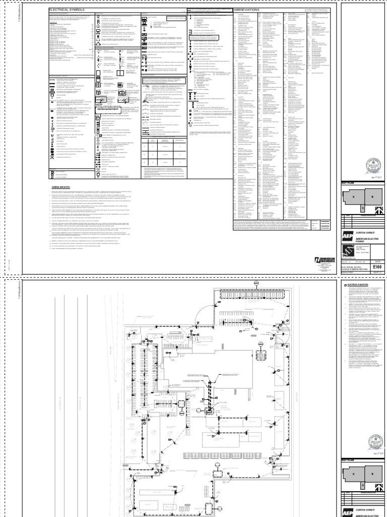Electrical Symbols Abbreviations Key Plan PDF Ac Power Plugs And