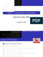 Unit 6: Probability Functions: Gabriel Asare Okyere (PHD)