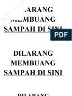 Dilarang Membuang Sampah Di Sini