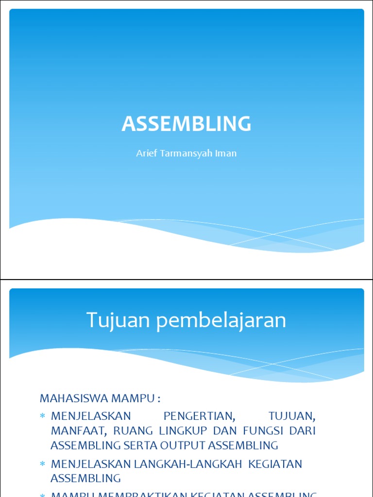 Assembling 2020 | PDF