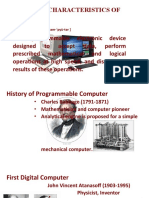 Characteristics of Computer: Group1