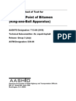 Softening Point of Bitumen (Ring-and-Ball Apparatus) : Standard Method of Test For