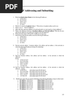 IP addressing assignment