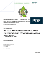 Instalación de comunicaciones en hospital de Amazonas