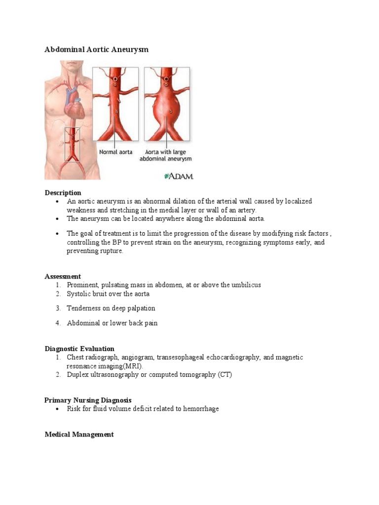 Abdominal Aortic Aneurysm | PDF | Blood Pressure | Aorta