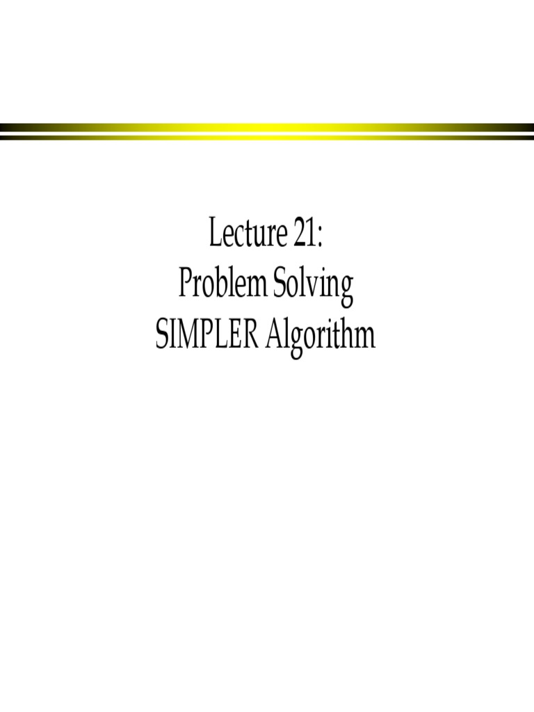 21-Problem Solving SIMPLER Algorithm | PDF | Equations | Fluid Dynamics