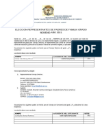 Acta de Eleccion Representantes de Padres de Familia Grado Noveno