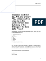 Impact On The EU of SO, No and Primary PM Emissions From Shipping in The Mediterranean Sea: Summary of The Findings of The Euro Delta Project