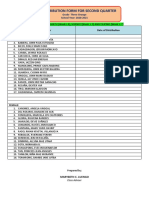 GIYA DISTRIBUTION and RETRIEVAL FORM