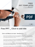 Electrician Working at Plug Socket PowerPoint Templates Standard