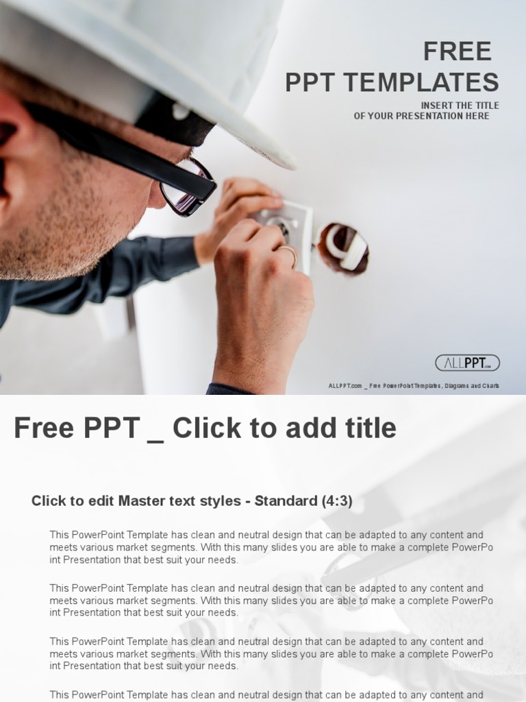 Electrician PowerPoint Template | PDF | Career & Growth | Computers