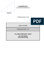 International Gcse: Mark Scheme Maximum Mark: 100