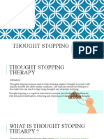 Thought Stopping: Presented To: Maam Sana Presented by Rabia Farooq
