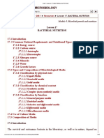 Fundamentals of Microbiology: Lesson 17 Bacterial Nutrition