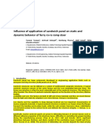 Effect of Sandwich Panels on Static and Dynamic Behavior of Ferry Ramp Doors