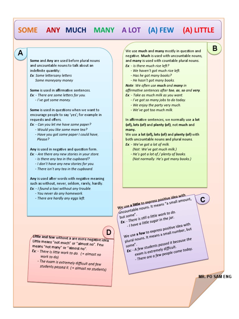 Quantifiers 1 Grammar Drills Grammar Guides 49243 | PDF | Noun | Quantity