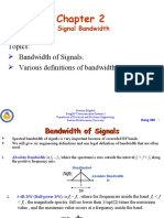 Topics: Bandwidth of Signals. Various Definitions of Bandwidth