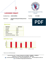 Candidate Report: Scale Score