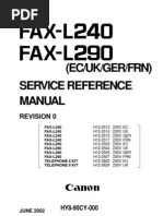 Canon Fax L240-290 Service Reference Manual