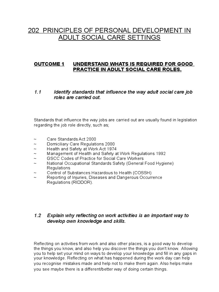 Principles of Personal Development in Ad | PDF | Occupational Safety ...
