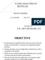 Design and Analysis of Muffler: K.R. Arun Prasadh., M.E