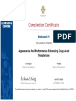 Completion Certificate: Appearance and Performance Enhancing Drugs and Substances